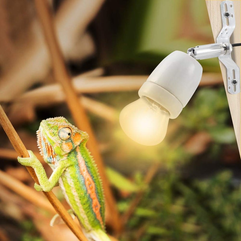 EECOO Reptile Lamp Socket, Adjustable Heat Light Holder, Habitat Heater, 360Â¡Ã£ Rotating E27 Socket with Switch, for Reptile Basking Lamp Base Stand in Aquarium, Turtle, Lizard, Snake Enclosures - Image 4